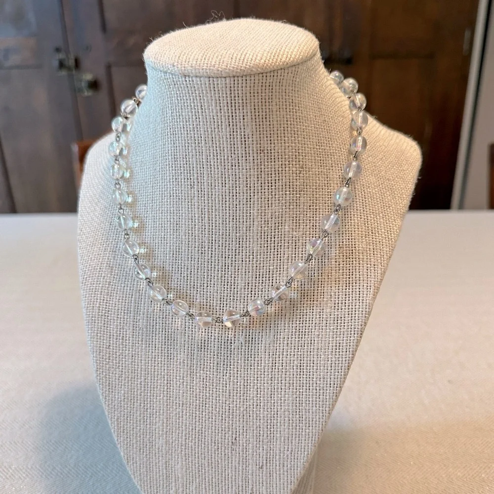Vintage Kirk's Folly Beaded AB Chain 16" + 4" Extender - Picture 1 of 9